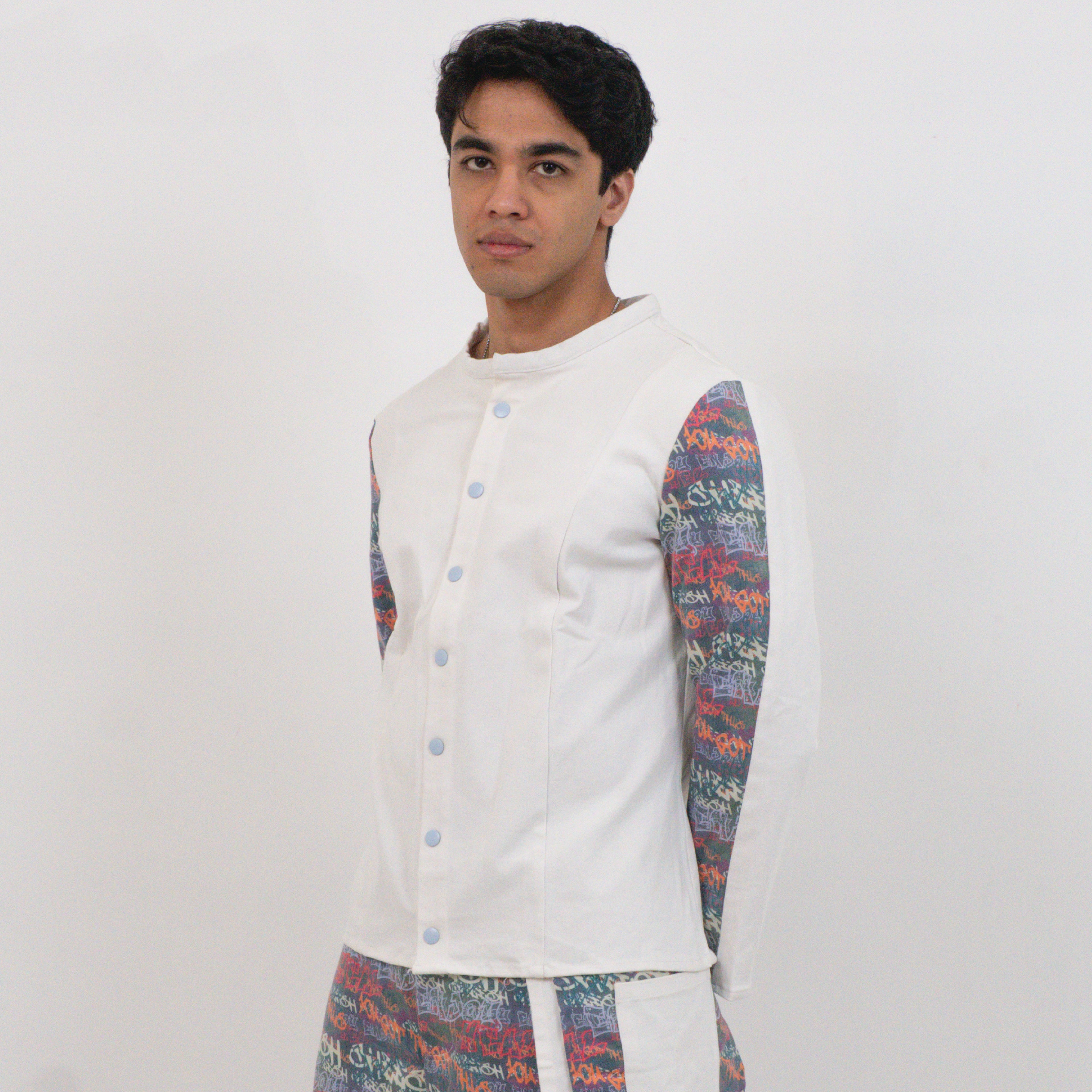 White Shirt Mandarin Collar