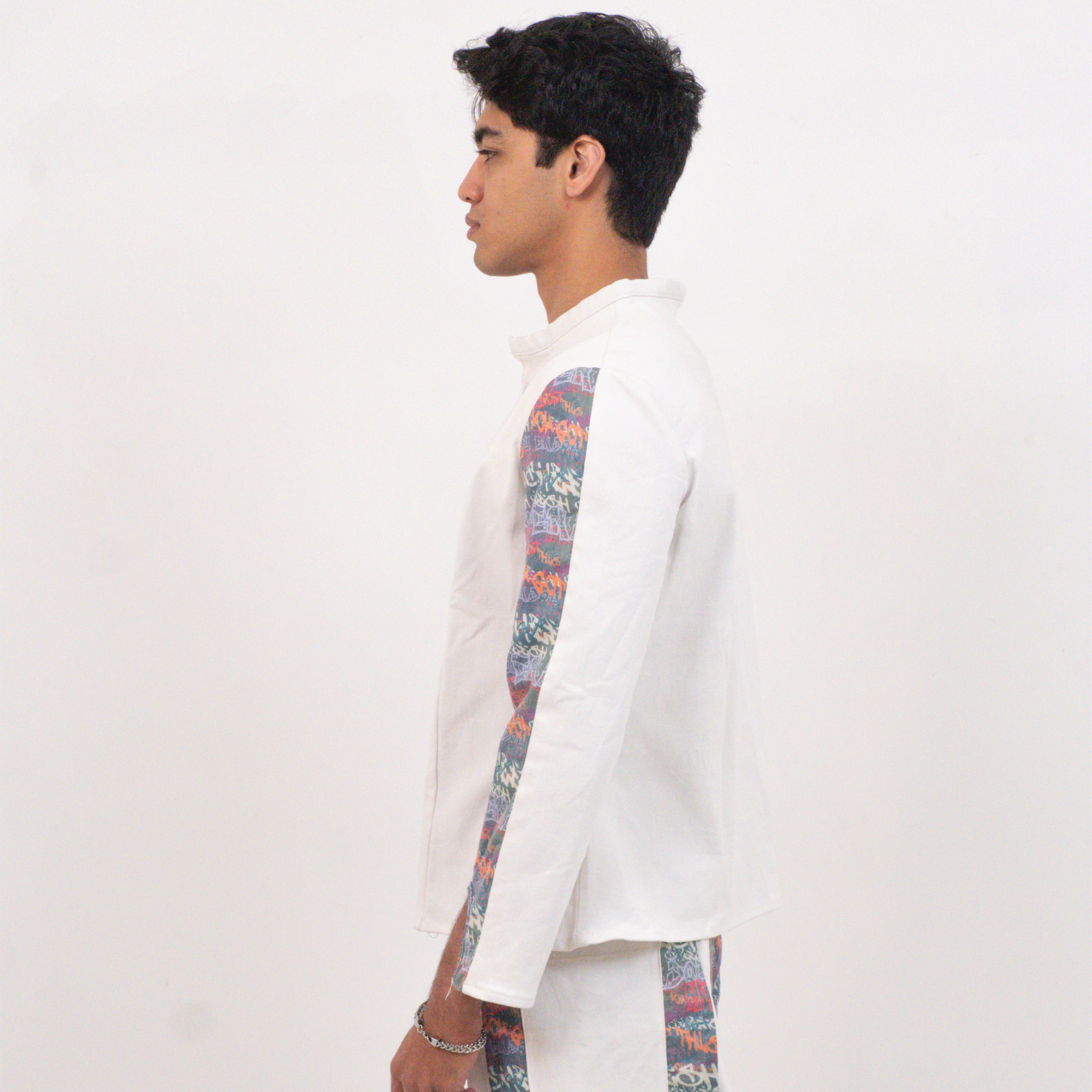 White Shirt Mandarin Collar