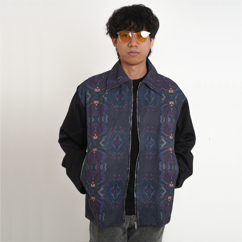 Glitched Print Jacket