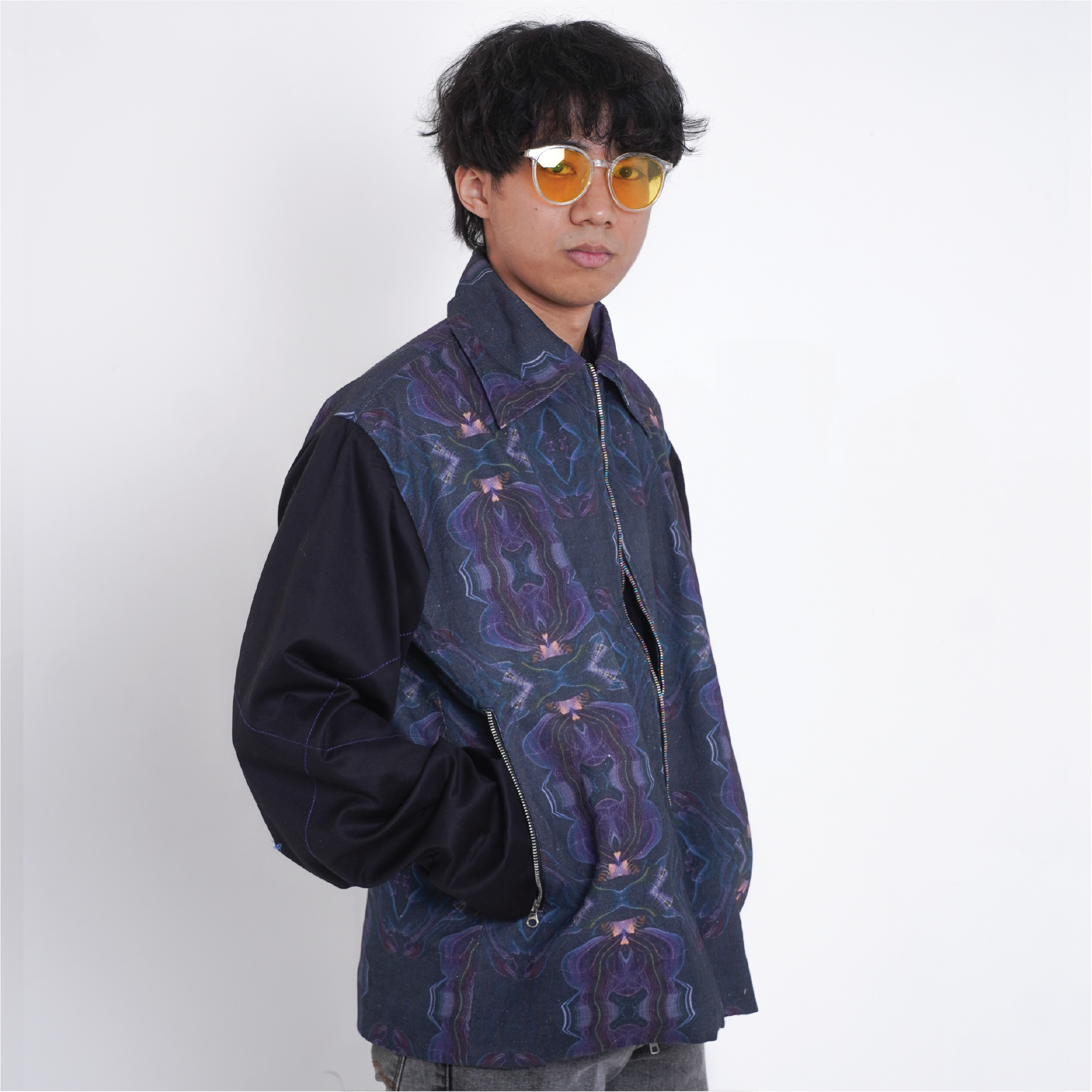 Glitched Print Jacket