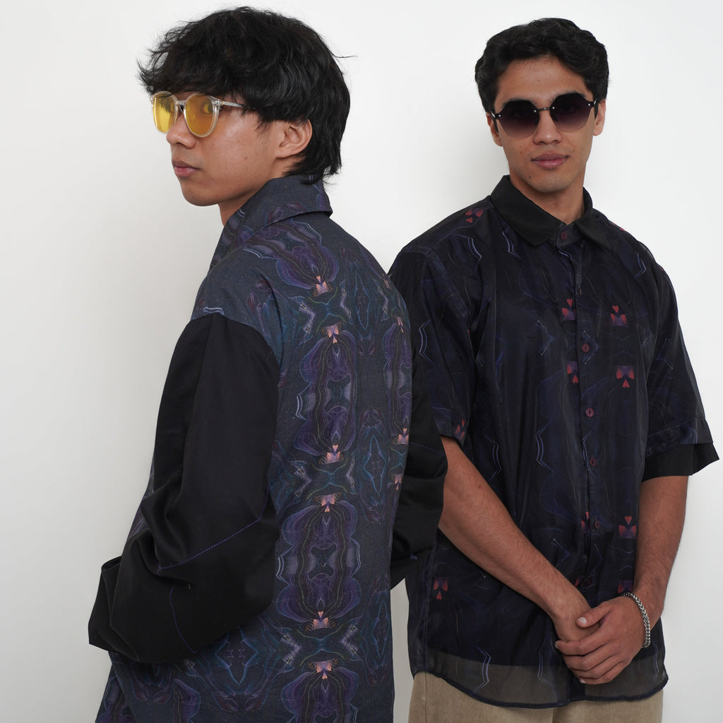 Glitched Print Jacket